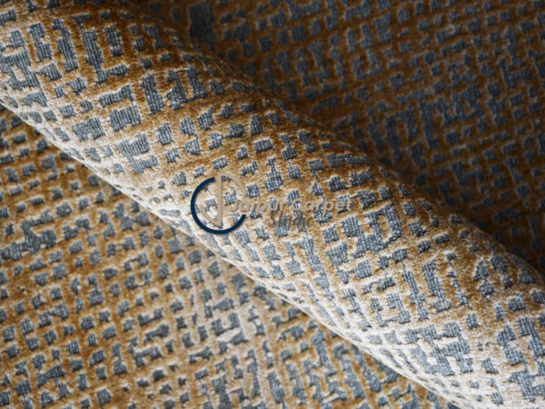 Modern Textured Wool Carpet – Yellow and Gray Accents - Image 5