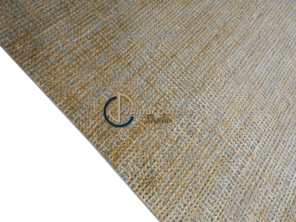 Modern Textured Wool Carpet – Yellow and Gray Accents - Image 6