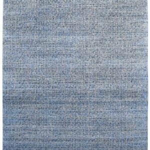 Luxury Handwoven Blue Grid Rug – Modern Sapphire Weave for Elegant Spaces