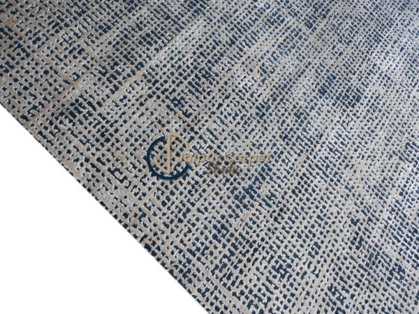 Dark Grey Textured Wool Premium Quality Rug - Image 5