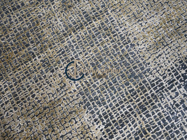 Luxury Handwoven Olive Grid Rug – Modern Textured Weave for Elegant Interiors - Image 3