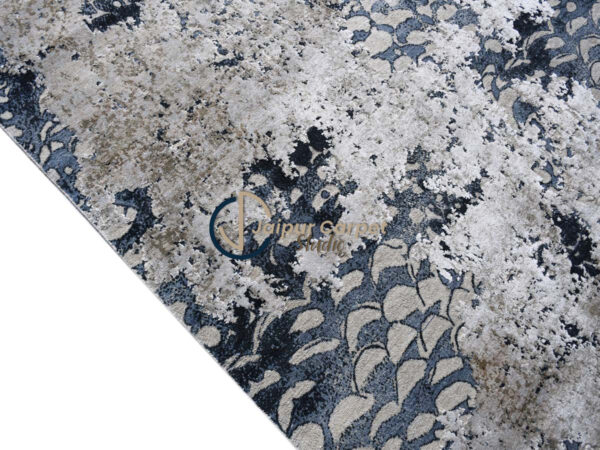 Misty Waves Luxury Area Rug – Abstract Blue & Gray Designer Carpet - Image 6