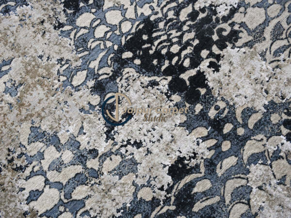 Misty Waves Luxury Area Rug – Abstract Blue & Gray Designer Carpet - Image 4