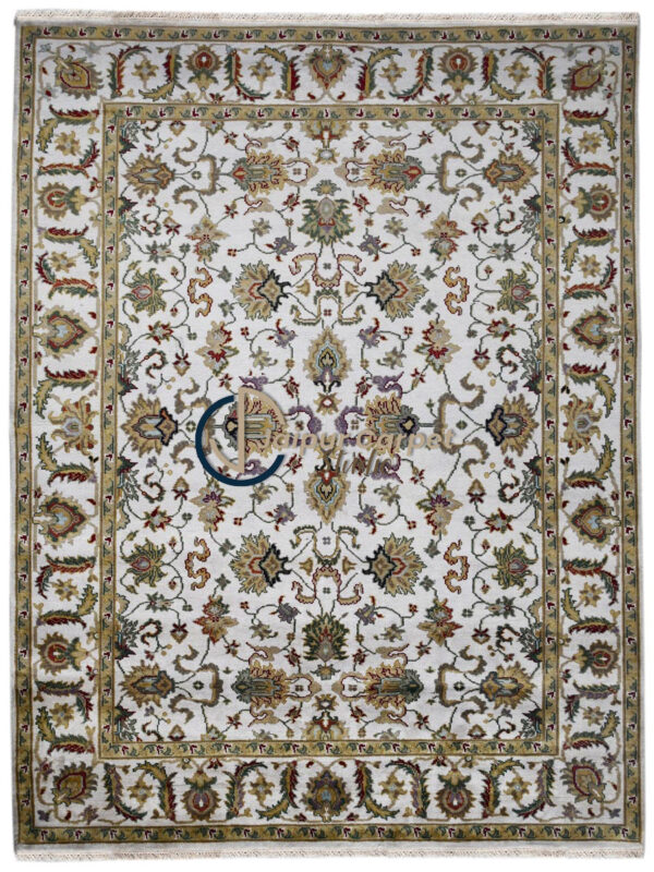 Persian Essence – Handwoven Natural Wool Rug in Classic White
