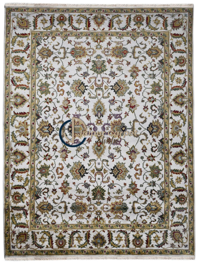 Persian Essence – Handwoven Natural Wool Rug in Classic White