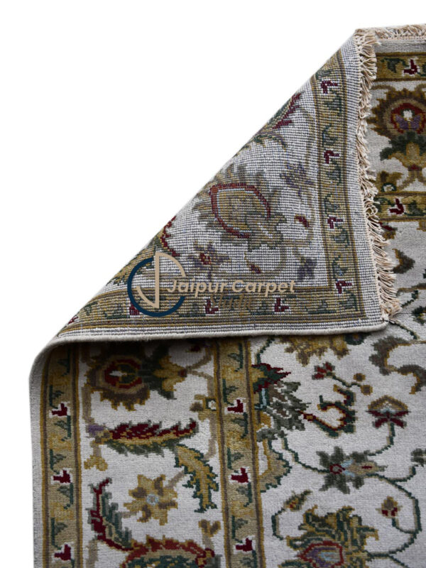Persian Essence – Handwoven Natural Wool Rug in Classic White - Image 7