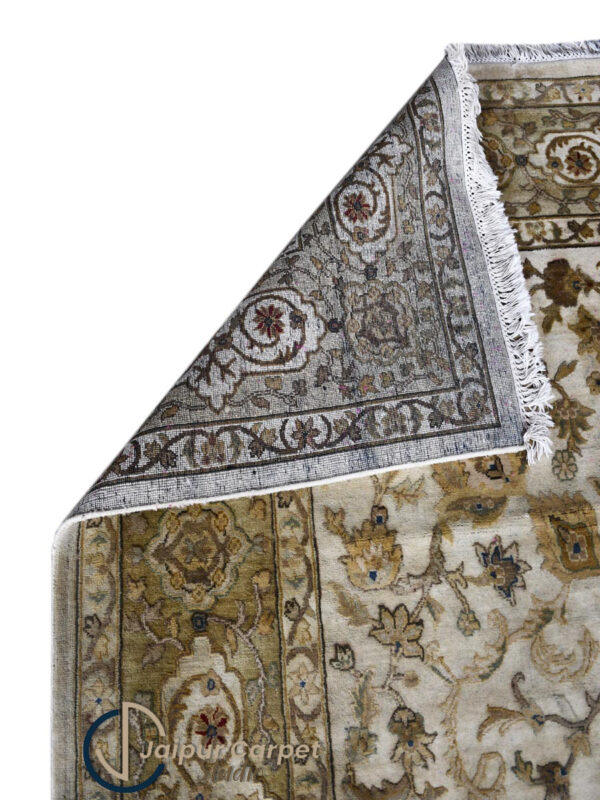 Regal Ivory Garden Rug – A Floral Symphony - Image 7