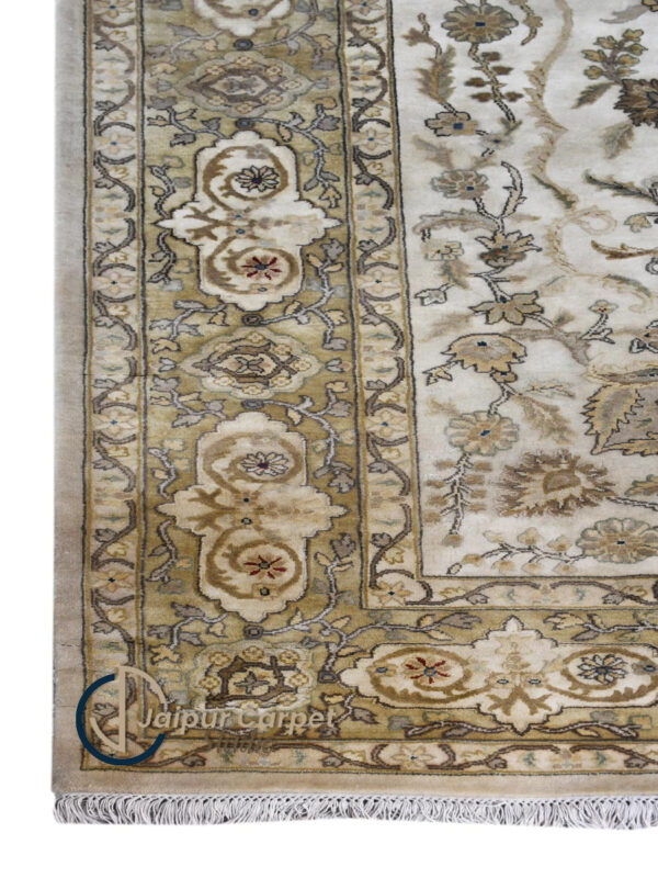 Regal Ivory Garden Rug – A Floral Symphony - Image 5