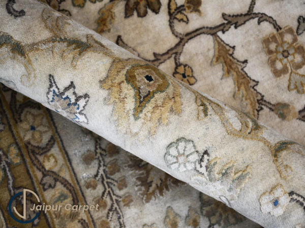 Regal Ivory Garden Rug – A Floral Symphony - Image 4