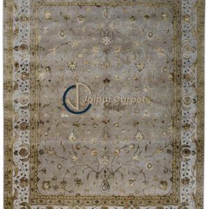 Imperial Serenity - Hand-Knotted Ziegler Rug in Sky & Sand.
