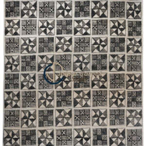 Graphite Mosaic – Handcrafted Wool Rug with Geometric Charm