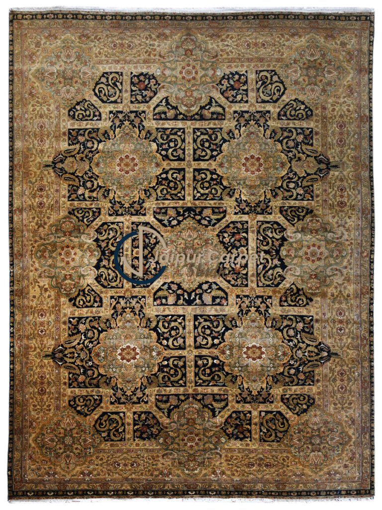 Heritage Bloom – Hand-Knotted Persian Wool Rug with Royal Elegance