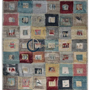 Harmonic Mosaic – Hand-Knotted Multicolor Wool Rug