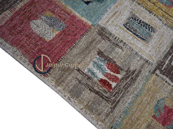 Harmonic Mosaic – Hand-Knotted Multicolor Wool Rug - Image 6