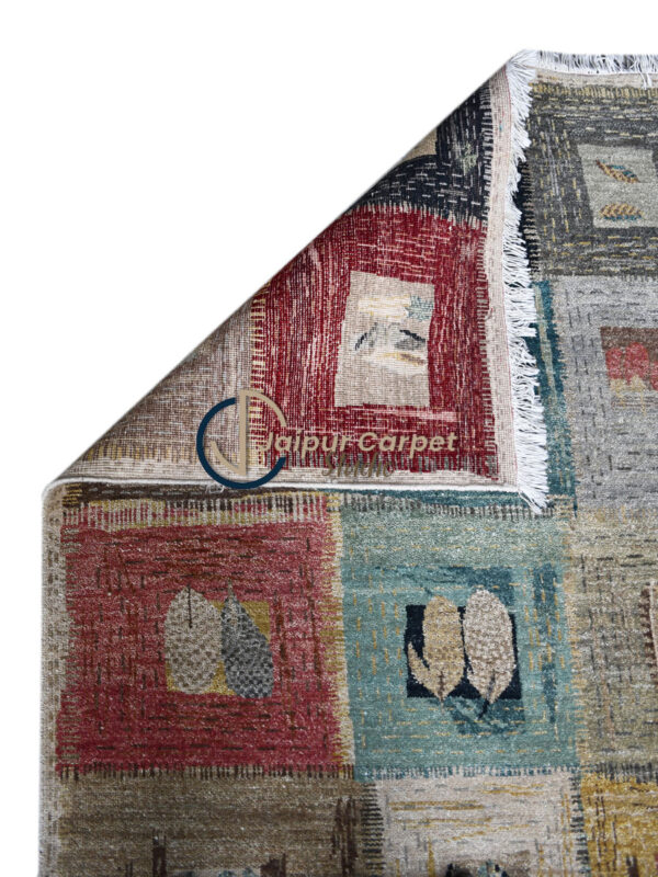 Harmonic Mosaic – Hand-Knotted Multicolor Wool Rug - Image 7