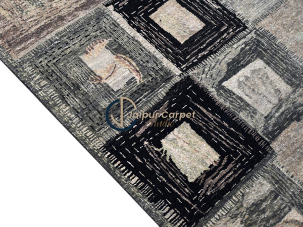 Eclipse Fade – Modern Gradient Hand-Knotted Rug - Image 6