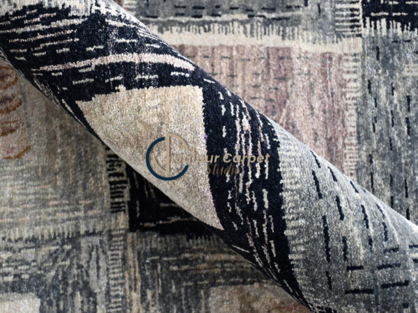 Eclipse Fade – Modern Gradient Hand-Knotted Rug - Image 4