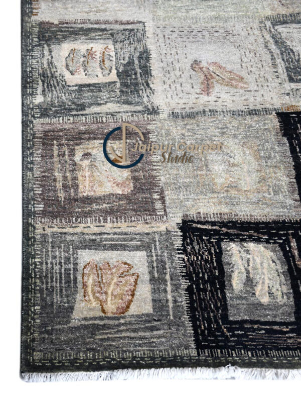 Eclipse Fade – Modern Gradient Hand-Knotted Rug - Image 3