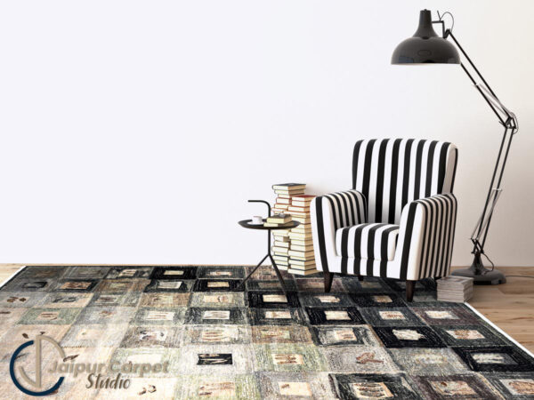 Eclipse Fade – Modern Gradient Hand-Knotted Rug - Image 2