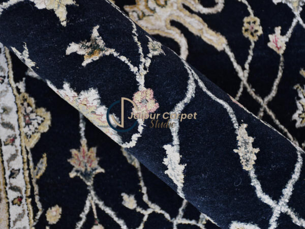 Midnight Mughal Floral Rug – Black Elegance Redefined - Image 4