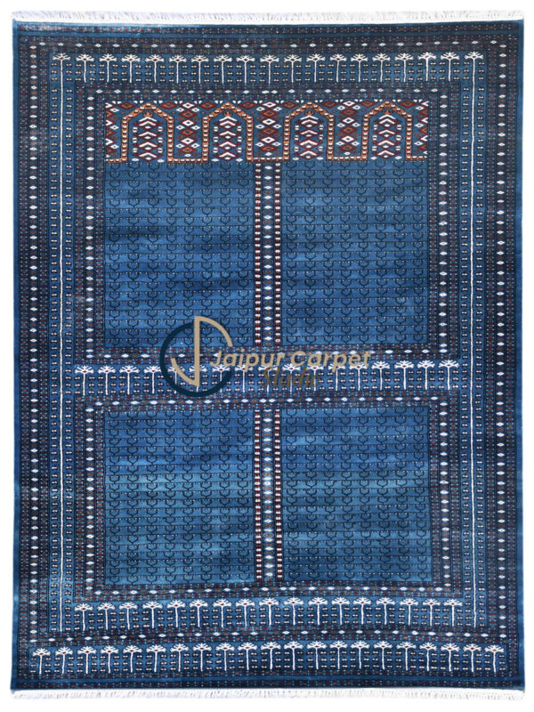 Azure Oasis – Hand-Knotted Tribal Charm