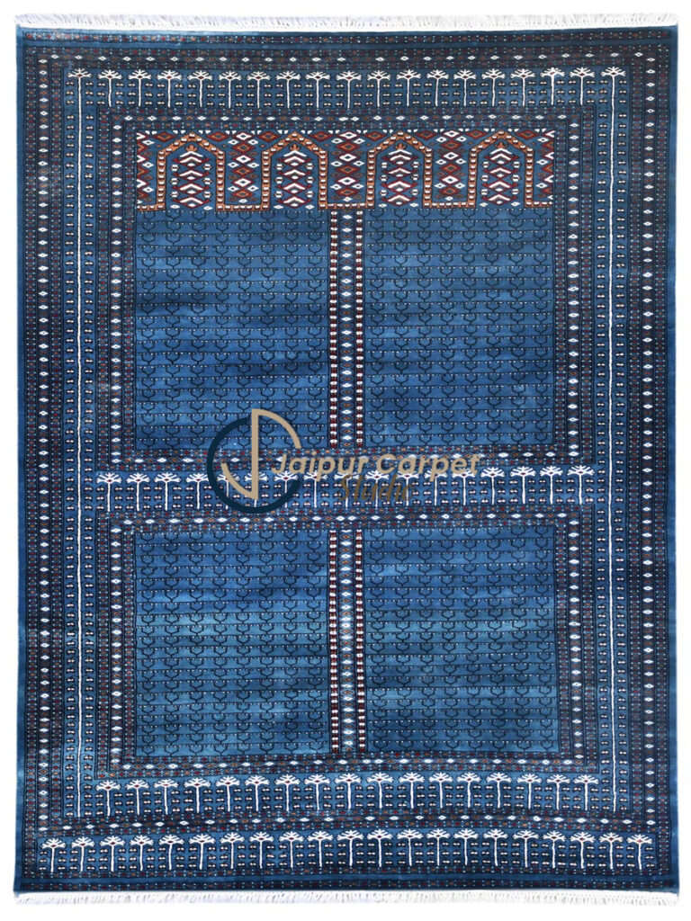 Azure Oasis – Hand-Knotted Tribal Charm