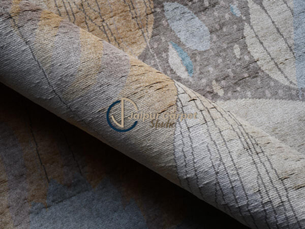 Whimsical Botanica Silk Rug – Abstract Floral Allure - Image 5