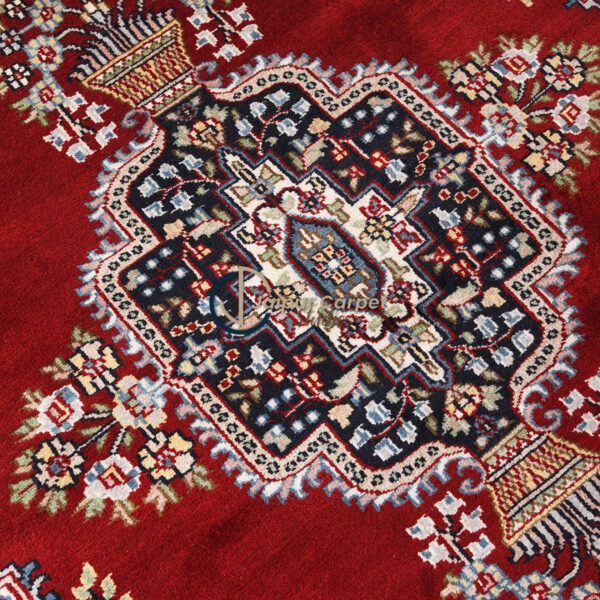 Gulzar-e-Kashmir – Hand-Knotted Wool-Silk Kashmiri Carpet - Image 3