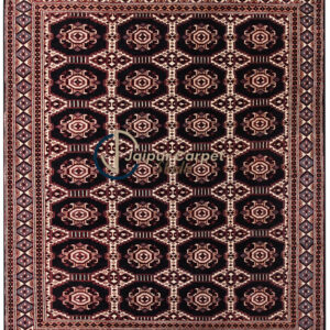 Obsidian Trellis – Hand-Knotted Bokhara Wool Rug