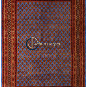 Cobalt Vine – Hand-Knotted Pure Wool Rug