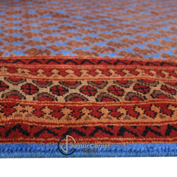 Cobalt Vine – Hand-Knotted Pure Wool Rug - Image 5