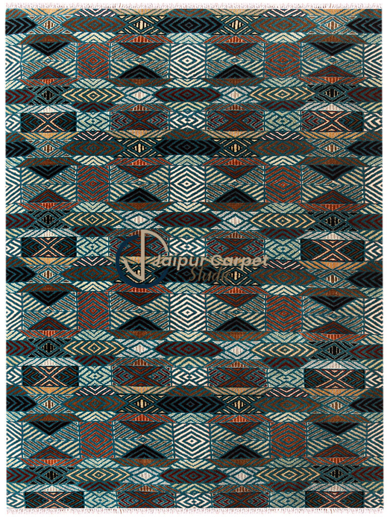 Prismatic Nomad – Hand-Knotted Wool Rug