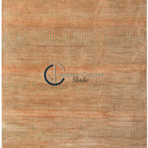 Sandstone Serenade – Textured Wool Silk Rug in Earthy Tones