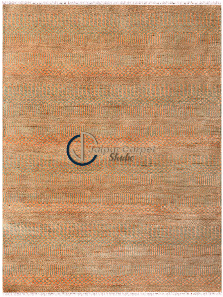 Sandstone Serenade – Textured Wool Silk Rug in Earthy Tones