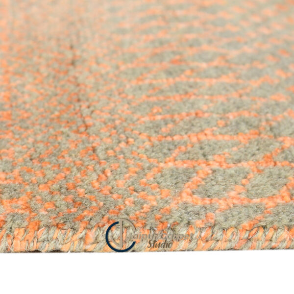 Sandstone Serenade – Textured Wool Silk Rug in Earthy Tones - Image 6