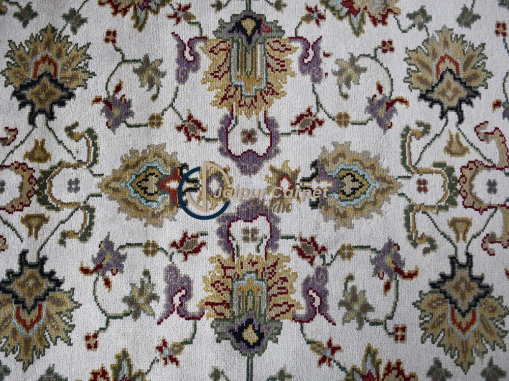 Persian Essence – Handwoven Natural Wool Rug in Classic White - Image 3