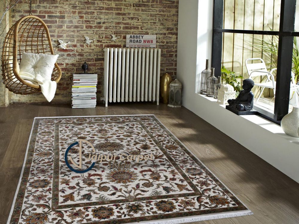Taj Majesty – Hand-Carved Wool Silk Rug Inspired by Taj Mahal - Image 2