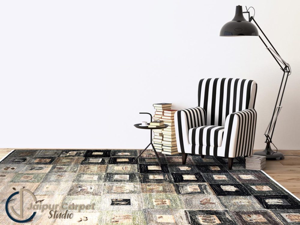 Eclipse Fade – Modern Gradient Hand-Knotted Rug - Image 2