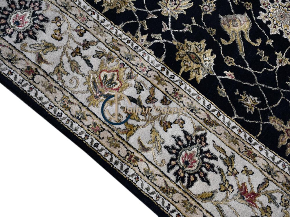 Midnight Mughal Floral Rug – Black Elegance Redefined - Image 6