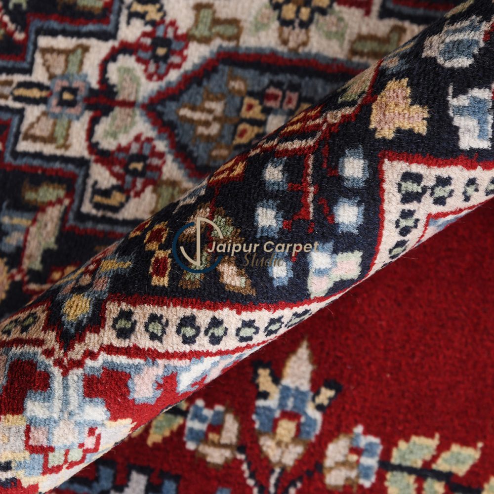 Gulzar-e-Kashmir – Hand-Knotted Wool-Silk Kashmiri Carpet - Image 4