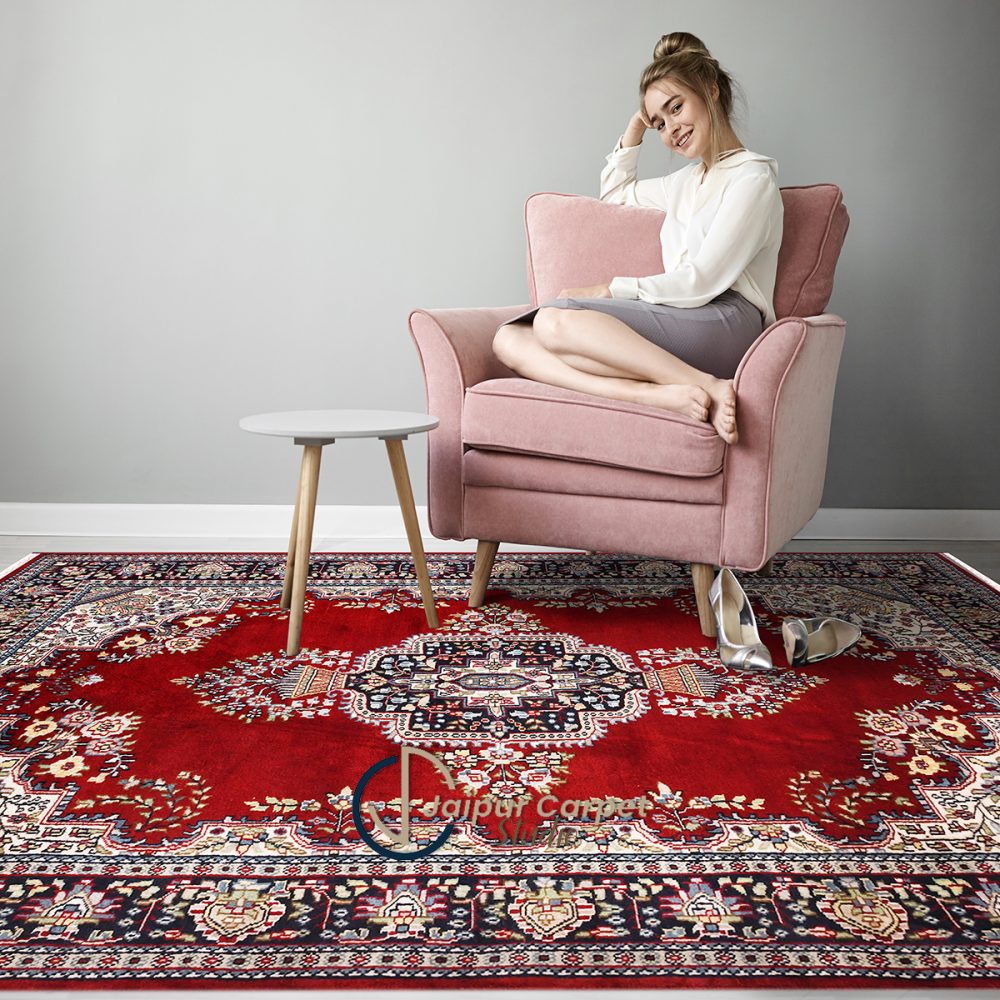 Gulzar-e-Kashmir – Hand-Knotted Wool-Silk Kashmiri Carpet - Image 2