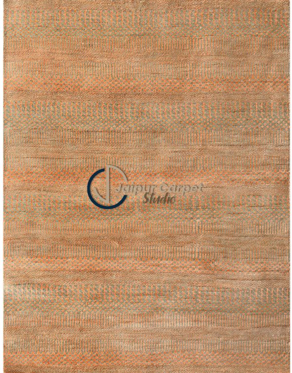 Sandstone Serenade – Textured Wool Silk Rug in Earthy Tones