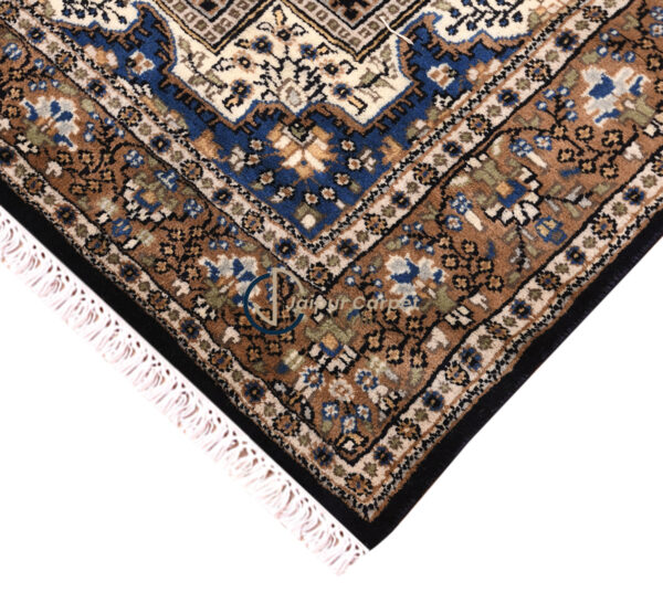 Indigo Canopy – Persian Elegance in Hand-Carded Wool - Image 5