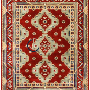 Crimson Majesty – Handwoven Afghan Wool Carpet