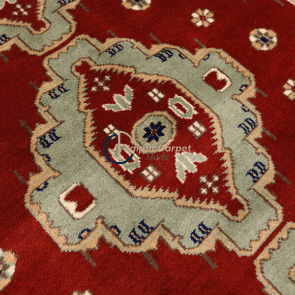 Crimson Majesty – Handwoven Afghan Wool Carpet - Image 3
