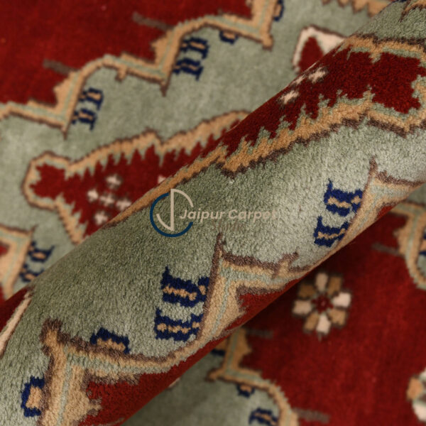 Crimson Majesty – Handwoven Afghan Wool Carpet - Image 4