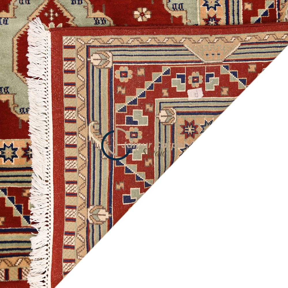 Crimson Majesty – Handwoven Afghan Wool Carpet - Image 7
