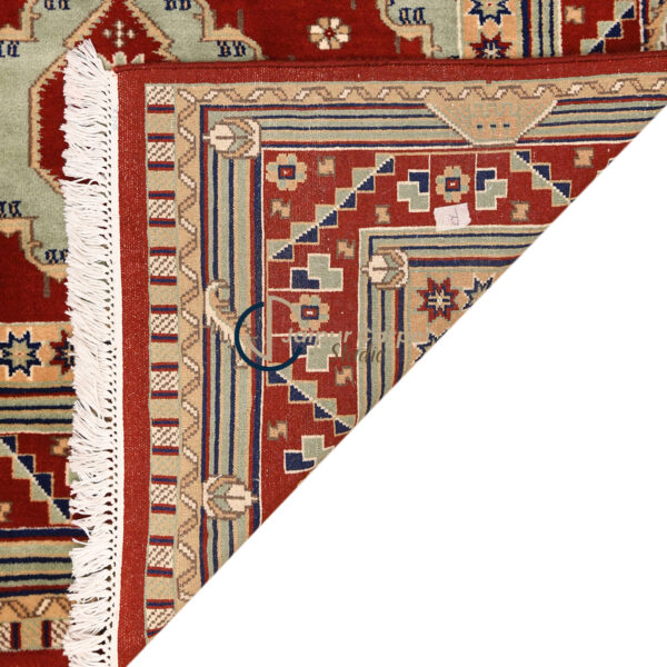 Crimson Majesty – Handwoven Afghan Wool Carpet - Image 7