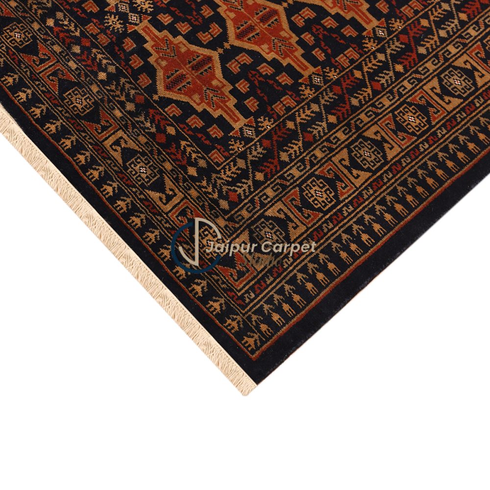 Amber Loom – Handwoven Turkish Rug in Rust and Midnight - Image 5