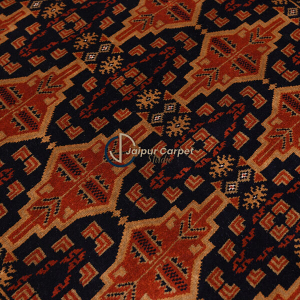 Amber Loom – Handwoven Turkish Rug in Rust and Midnight - Image 3